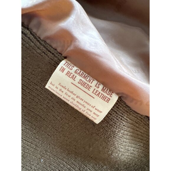 Vintage Richman Men's Chocolate Suede Knit Jacket Full Zip Front Sz Large Unisex - Picture 6 of 9